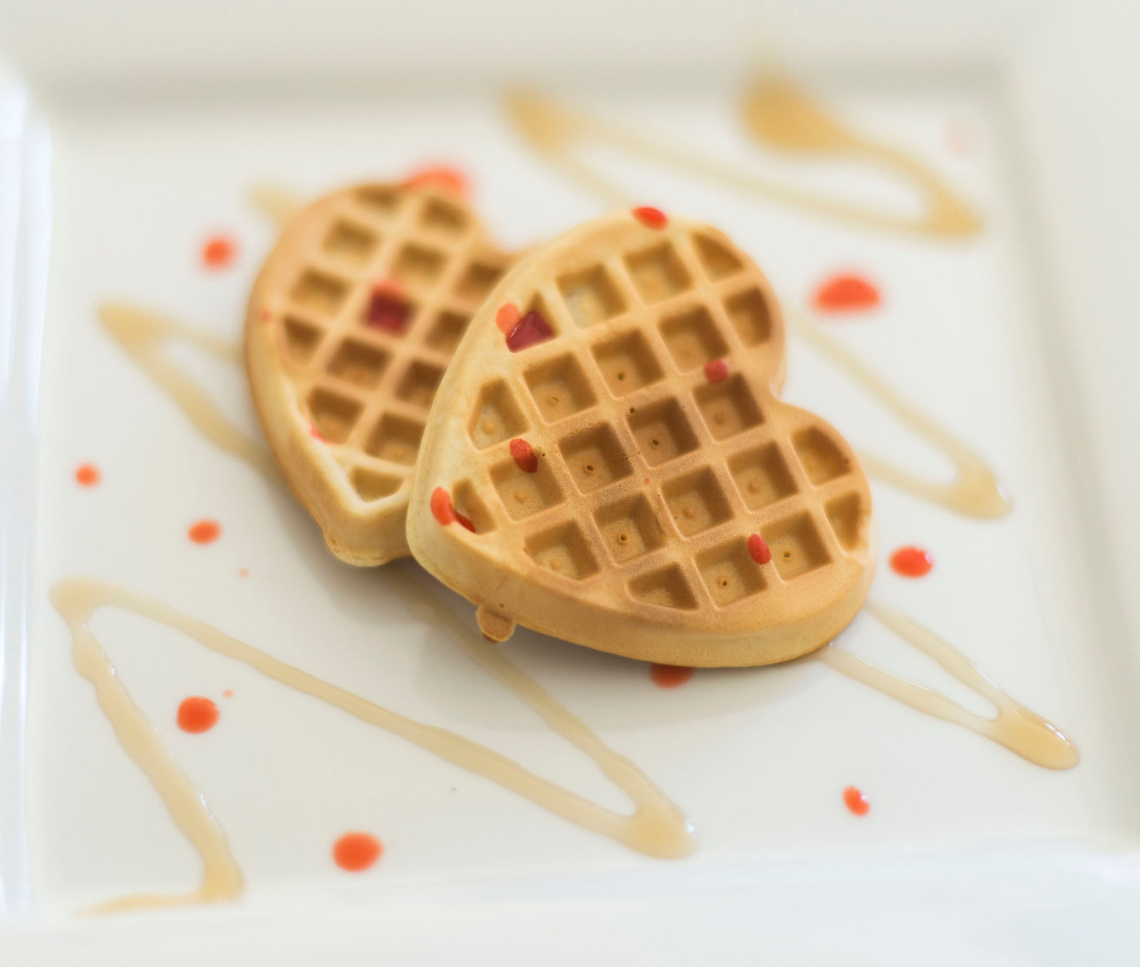Herzförmige Waffeln